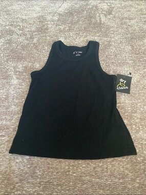 Art Class Black Ribbed Tank Top - Women's